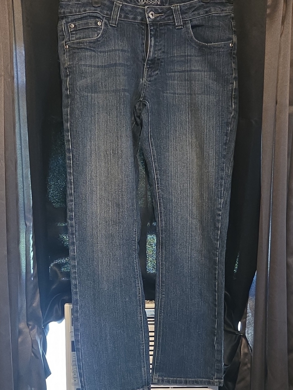 Massini Women's Faded Indigo Straight-Leg Jeans